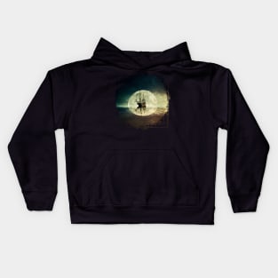 moonlight ship Kids Hoodie